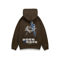 Hoodie Born to Race S1K en brun - vue de dos