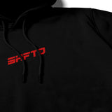 Dont F#@K Up Hoodie in Black - close-up of the print detail