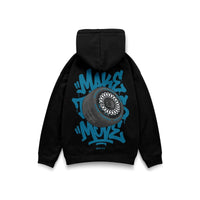 Make Things Move Hoodie in Black - back view