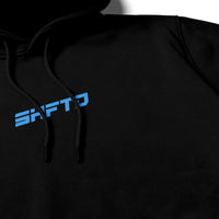 Make Things Move Hoodie in Black - close-up of the print detail