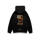 Sorry Mom Hoodie in Black - back view