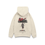 Hoodie Starting Grid S1K en beige - vue de dos