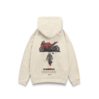 STARTING GRID hoodie beige back