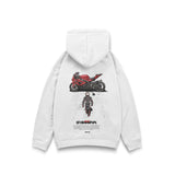 STARTING GRID hoodie white back