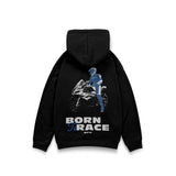 BORN TO RACE hoodie black back