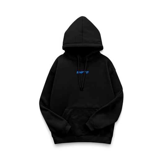 BORN TO RACE hoodie black front