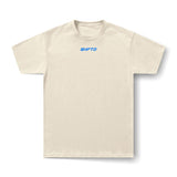 BORN TO RACE tee beige front