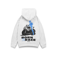 Hoodie Born to Race S1K en blanc - vue de dos