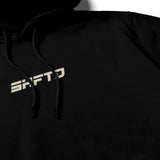 Hoodie Decay S1K en noir - gros plan sur l'impression