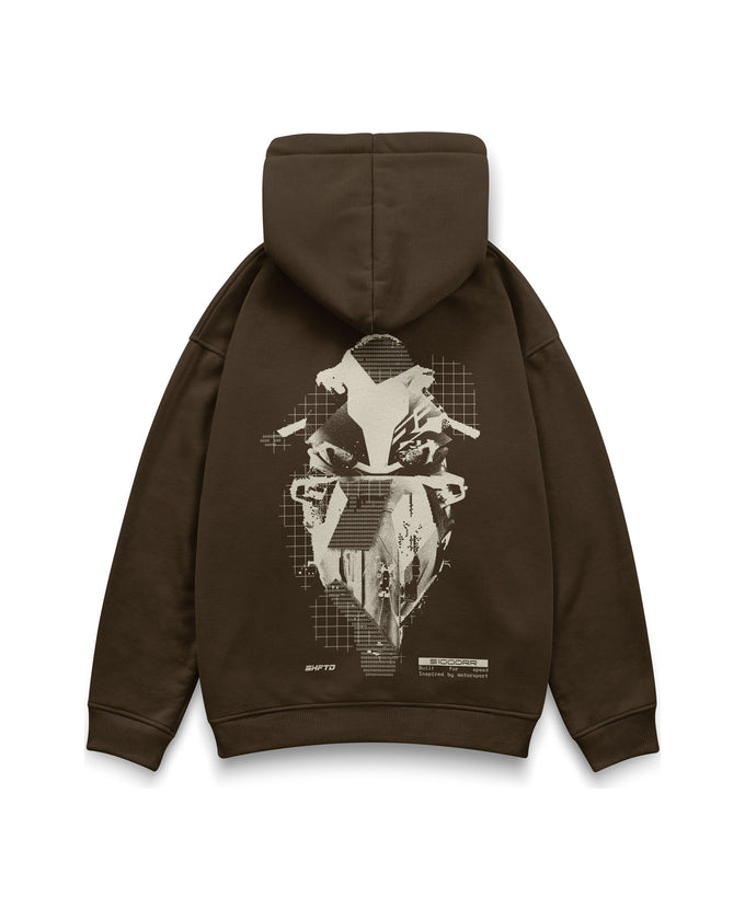 Hoodie Decay S1K en brun - vue de dos