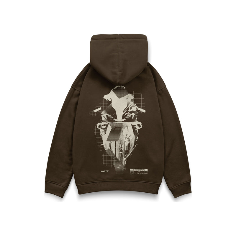 Hoodie Decay S1K en brun - vue de dos