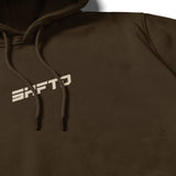 Hoodie Decay S1K en brun - gros plan sur l'impression