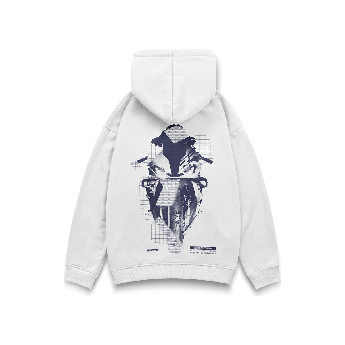 Decay S1K Hoodie in White - back view