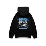 Don't Look Back Hoodie in Black - back view
