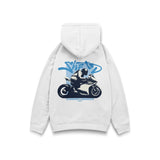 Don't Look Back Hoodie in White - back view
