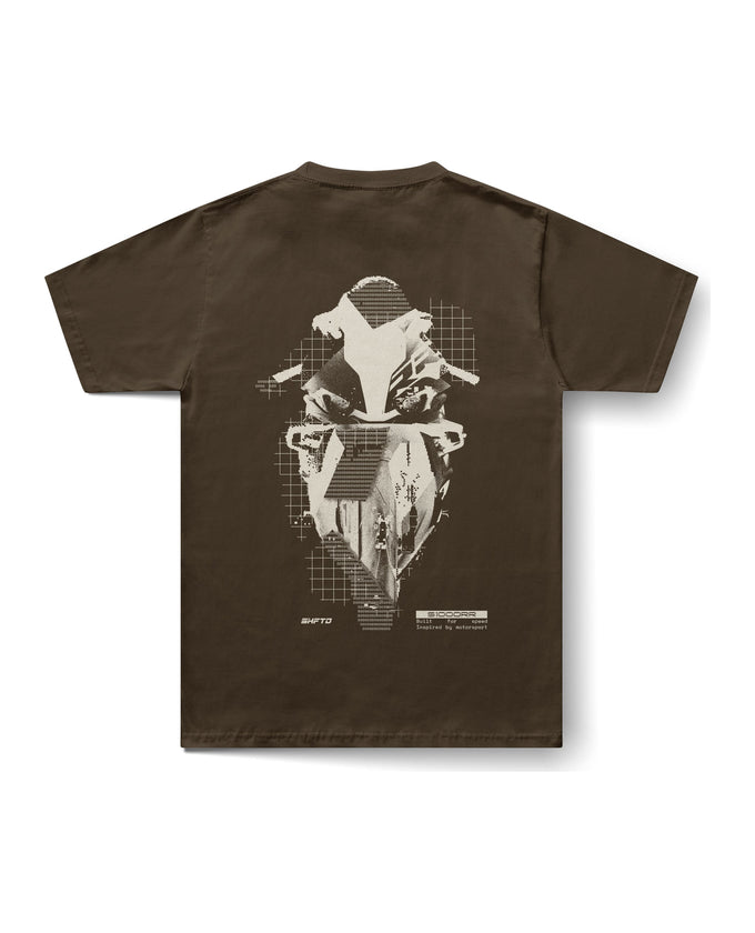 T-Shirt Decay S1K en brun - vue de dos