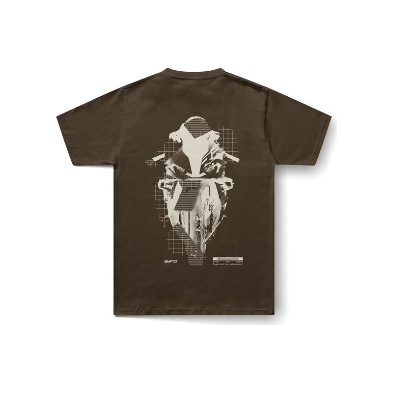 T-Shirt Decay S1K en brun - vue de dos