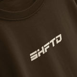 T-Shirt Decay S1K en brun - gros plan sur l'impression