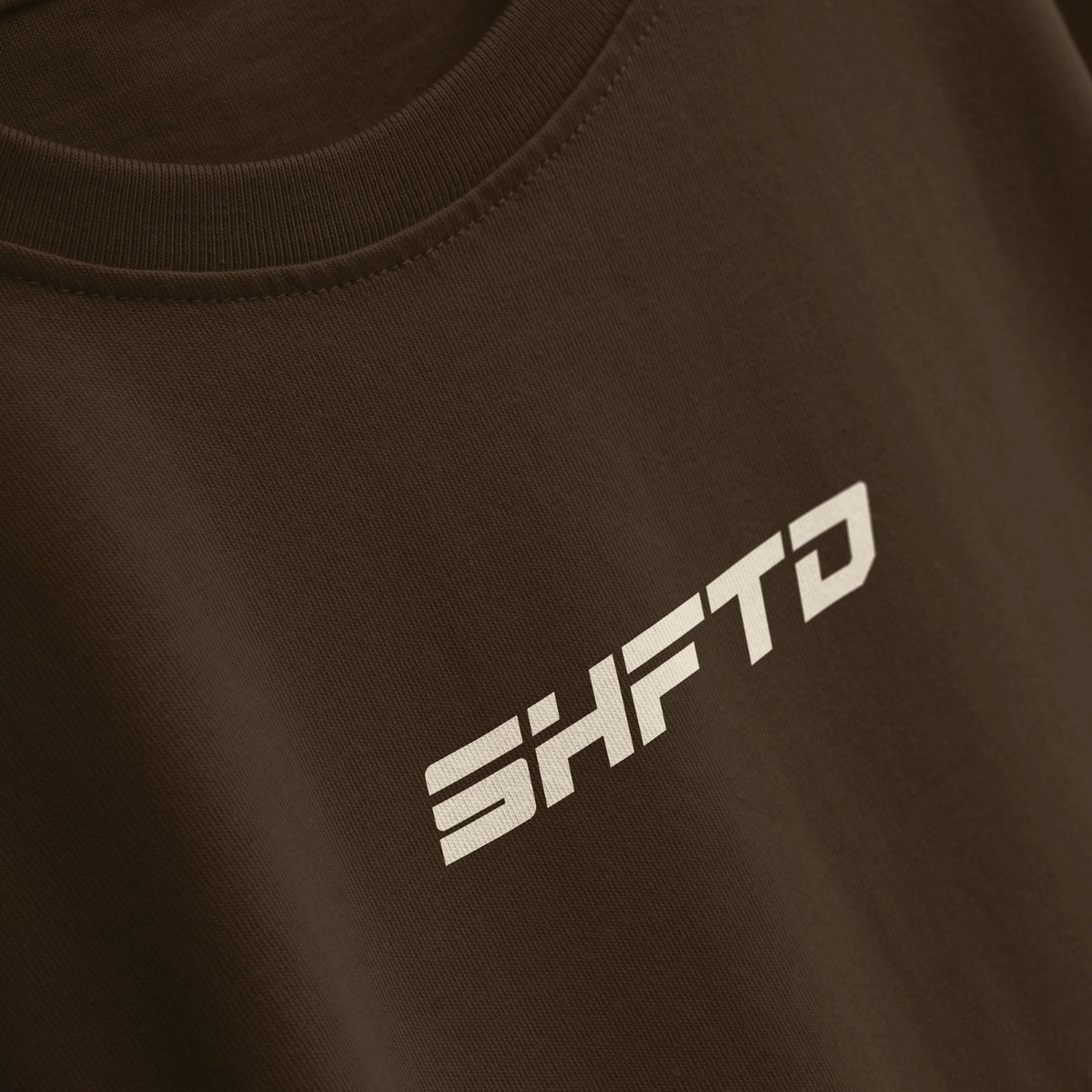 T-Shirt Decay S1K en brun - gros plan sur l'impression