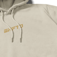 Make Things Move BBS Hoodie in Beige - close-up of the print detail