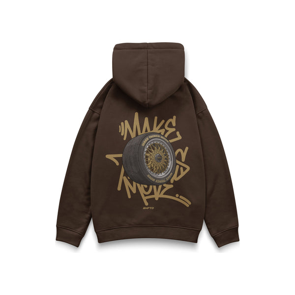 Make Things Move BBS Hoodie in Brown