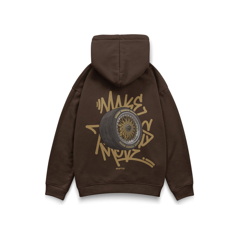 Make Things Move BBS Hoodie in Brown