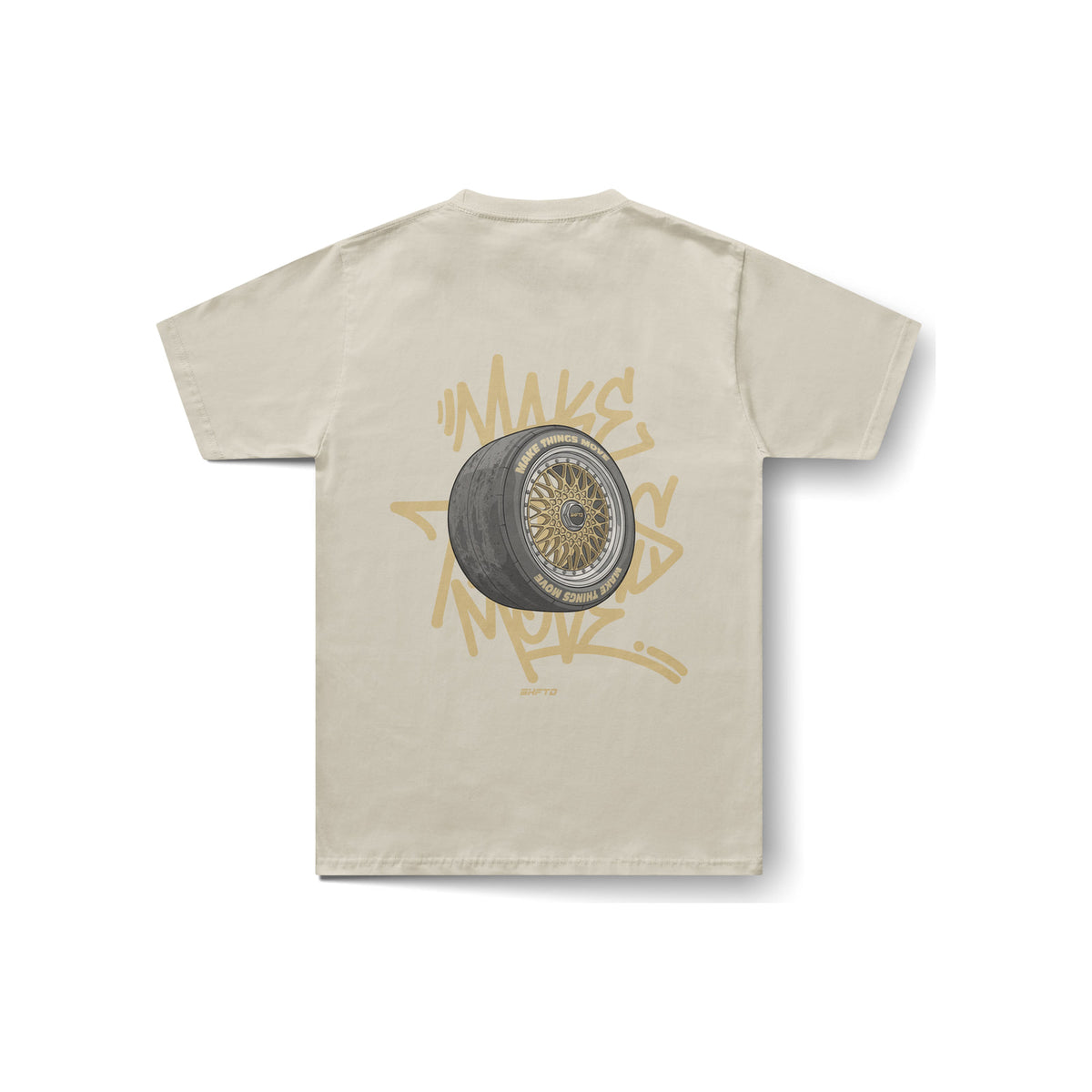 Make Things Move BBS T-Shirt in Beige