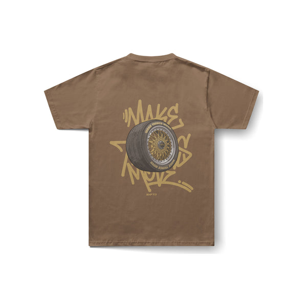 Make Things Move BBS T-Shirt in Brown