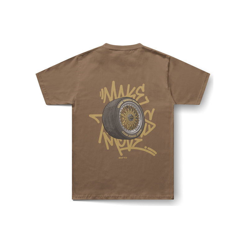 Make Things Move BBS T-Shirt in Brown