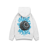 Make Things Move Hoodie in White - back view