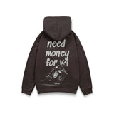 Need Money for V4 Hoodie in Brown - front view