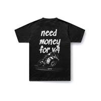 Need Money for V4 T-Shirt in Black - back view