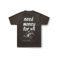 Need Money for V4 T-Shirt in Brown - back view