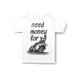 Need Money for V4 T-Shirt in White - back view 2