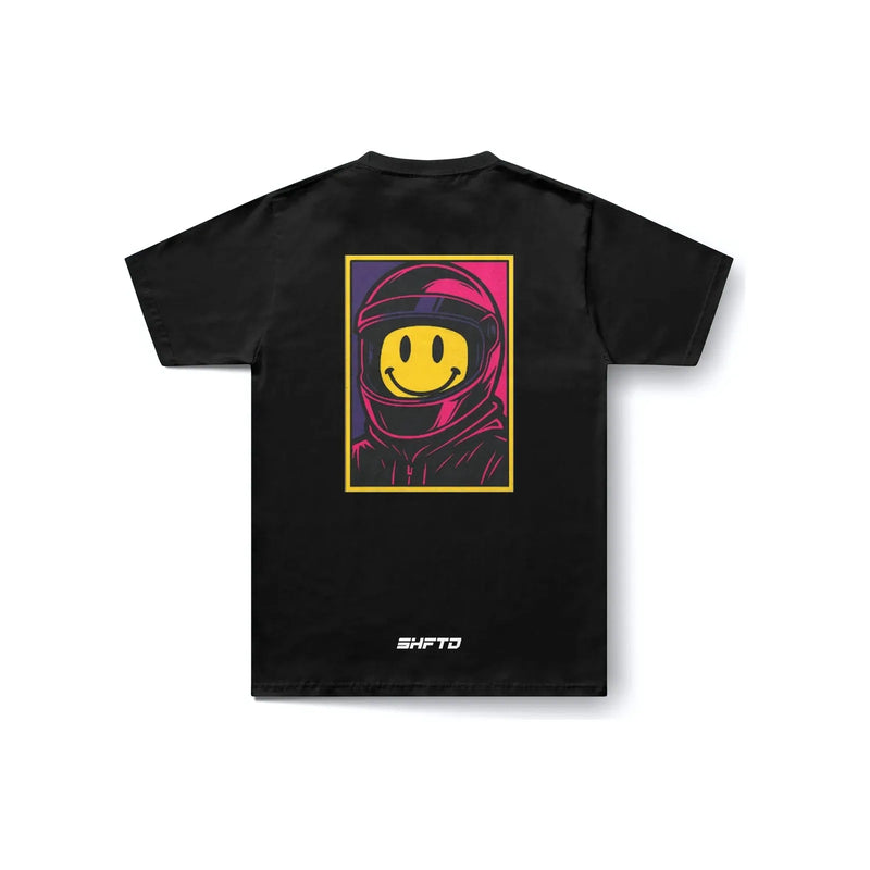 Smiley T-Shirt in Black - back view