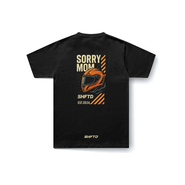 T-Shirt Sorry Mom en noir - vue de dos