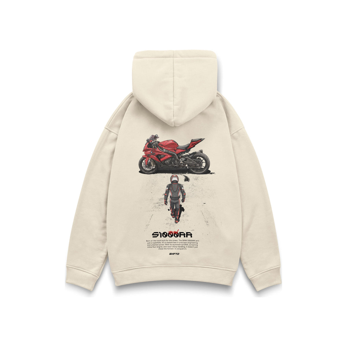 Starting Grid S1K Hoodie in Beige - back view