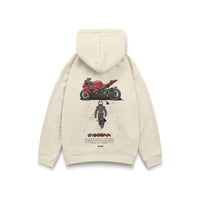 Hoodie Starting Grid S1K en beige - vue de dos