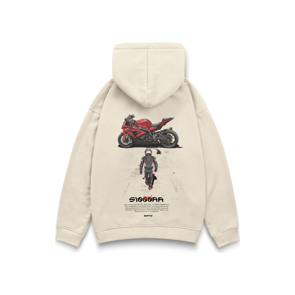 Starting Grid S1K Hoodie in Beige - back view