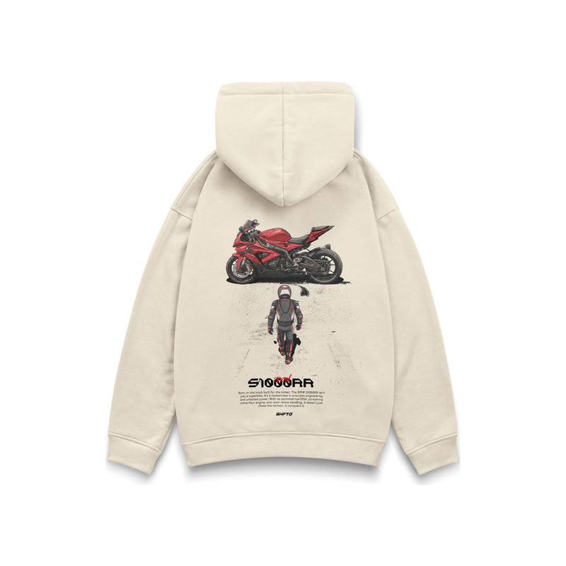 Hoodie Starting Grid S1K en beige - vue de dos