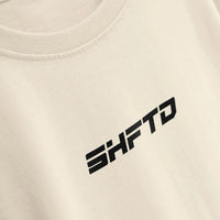 SHFTD T-Shirt in Beige - front view