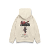 STARTING GRID hoodie beige back