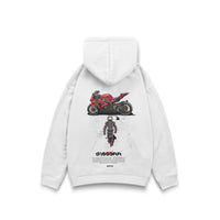 STARTING GRID hoodie white back